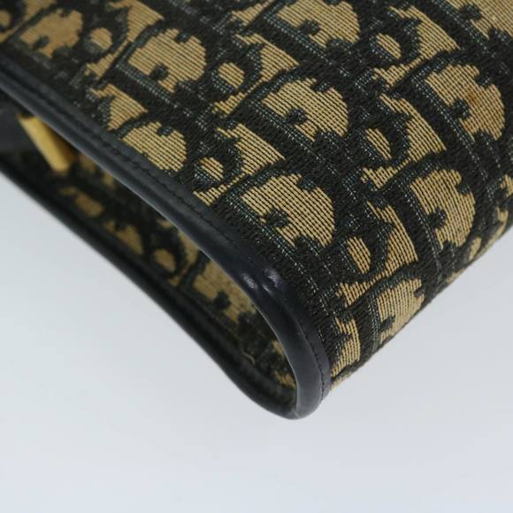 Christian Dior Trotter Canvas Shoulder Bag Navy Auth 69408 - Picture 15 of 16